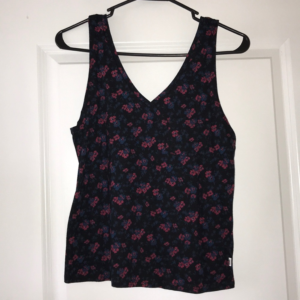 Pocket tank top floral